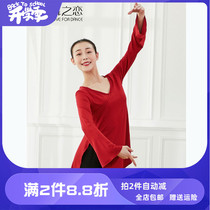 Dance romance Adult womens new dance practice Classical Dance Blouse Folk Dance Dress Teacher Body Body Rhyme
