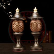 Pure Bronze God Spotlight Buddha Front Palace Lamp For Lamp Home Guan Public Finance God Lamp Plug-in Electric Lamp Changinglamp Home Buddhas House Swing Piece