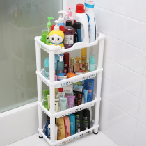  Four-layer toilet shelf Floor-to-ceiling toilet bathroom supplies storage rack Toilet shelf storage rack Plastic