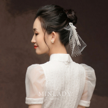 Famous) light peach 2021 new earring designer Lan Xi studio handmade high-quality earrings