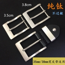 Pure titanium alloy mens belt buckle buckle 3 5cm female trend of ultra-light allergy-free titanium metal belt buckle
