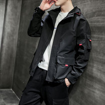  Jacket mens spring and autumn Korean version of the trend handsome 2019 new mens autumn casual student top tooling jacket