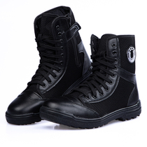 Summer combat boots men Breathable High Security Training tactical boots canvas black labor security shoes men