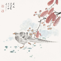 Immediate shooting Sun Chengfeng Flower and Bird Fighting Fidelity Chinese Painting Flower and Bird Painting Living Room Decoration calligraphy Collection