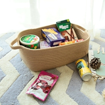 New household cotton thread environmentally friendly soft dirty clothes basket storage basket weaving basket snack dormitory bedroom storage basket