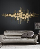 Nordic wall decoration iron light luxury modern living room Model Room background wall metal wall decoration pendant wall hanging