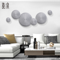 Modern light luxury living room sofa background wall decoration pendant round wall hanging door wall decoration