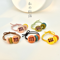 Tied hair ball head rope net red bean color head rope female tie head rubber band Japanese and Korean high stretch hair hair accessories