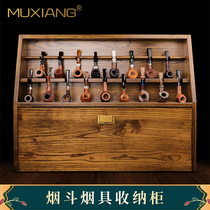 Elecampane Multi-functional smoke bucket frame for men Smoke containing box 17 Smoke Bucket Collection Boxes of Wood Wall Cabinet Collection Cabinet