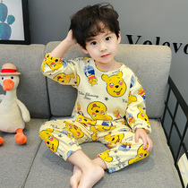 Boys pajamas set Spring male baby spring cotton thin long sleeve home clothing children spring and autumn