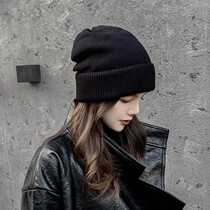 New hat female autumn and winter round face suitable for Joker big head Korean version of warm short hair Foreign style beautiful Japanese needle