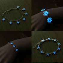 Yamengti Heart Star Fashion Luminous Bracelet Korean version of Mori Girlfriend Gift Bracelet Blue Fluorescent Sweet