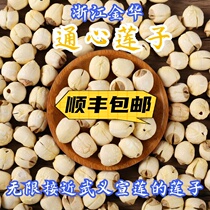 Zhejiang Jinhua farmer selected large sulfur-free smoked Tongxin lotus seeds to core dry goods 500g new goods non-Wuyi Xuanlian