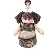 Toilet toilet toilet paper bag wall hanging cloth door behind the key storage bag Korean lovely guest