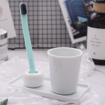 Ceramic Toothbrush Cup Creative Tooth Cylinder White Porcelain Gargle Cup Brief home water glass toothbrush shelve suit