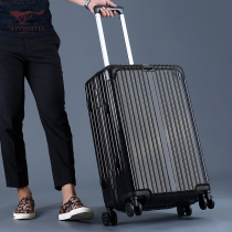 Seven Wolves Pull Rod Case Women Business Aluminum Frame Buckle Suitcase Mute Universal Wheel 24 inch suitcase password box