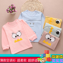 Summer thin baby blouses ice porcelain cotton male and female child jersey undershirt infant single piece clothing lingerie sleepwear