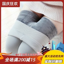 Japanese TSUTSU plus velvet pantyhose womens winter micro-pressure slimming sock sock 1500D