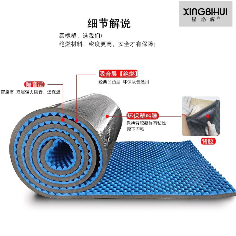 Pressurized Water Pump Soundproof Cotton Home Mute Sound Absorbing Noise Reduction Cotton Damping Cushion Anti Noise Self-Adhesive Soundproofing