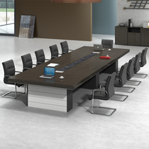 Office furniture New rectangular desk conference table long table simple modern conference negotiation table and chair combination