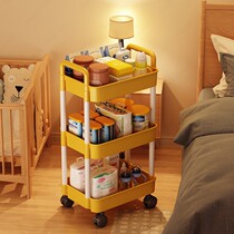 Korean cart frame landing multi-floor baby supplies bedroom bed-head snack mobile kitchen collection rack