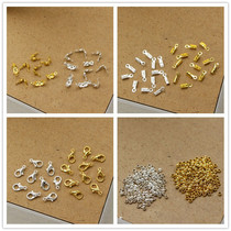 diy ancient style jewelry beaded material accessories handmade metal connecting ring lobster buckle bead bag buckle positioning bead clip