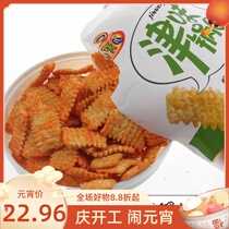 280g*4 bags of Tianjin specialty dogs teeth Jinwei pot noodles Classic nostalgic snacks after 80s