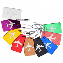 Aluminum Alloy Airplane Card Suitcase Listed Abroad Travel Baggage Identification Chandelia Boarding Pass Board Metal Consignment Card