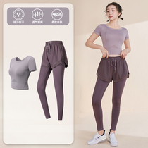 2021 Spring and autumn new running sports suit with slim net red fitness suit yoga suit woman long sleeve