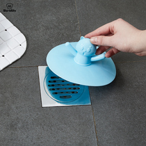 Bathroom toilet sewer floor drain cover round toilet deodorant insect proof silicone sink bathtub water plug