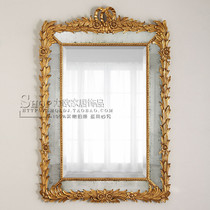 European luxury entrance wall-mounted decorative mirror Dining edge makeup mirror Bedside mirror Sofa background wall art mirror Bathroom mirror