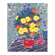 Zhonglong art hand-painted flower oil painting solitary Chen Chao flower living room decoration painting collection national tide art