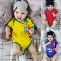 French Jacadi baby jumpsuit football handsome baby climbing clothes