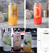 Plastic pop can thickened PET transparent plastic cup milk tea shop plastic bottle jar disposable drink jar