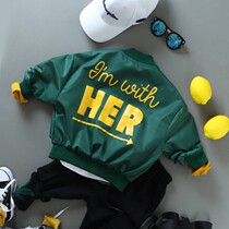 Childrens clothing boys Korean version of coat childrens double-sided wearing autumn jacket