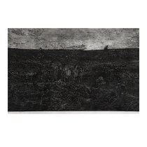 Handmade prints Du Jianguo Meng back to Saihanba 3 30 black and white woodcut limited signature prints