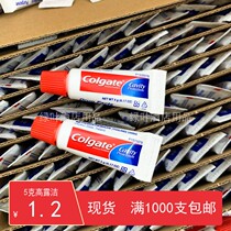 High Dew Disposable Toothpaste 5g English Version Imported Hotel Guesthouse Clean Mouth Fresh Mint Small Branch With Fluorine