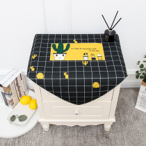 Hipster ins Plaid Cactus Bedside Cover Square Dust Cloth Dust Cloth