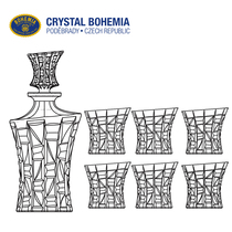 Czech imported BOHEMIA Crystal Cup carved wine glass whisky glass wine bottle bottle wine Kit Kit