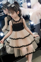 New foreign fashionable tarnut skirt girl summer dress princess fairy style vest girl in summer 2023