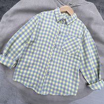 Boys 2022 Groupe Shirt Children New Cotton Boy Shirt Boy Spring Costume Clothing Boy Spring Fall