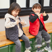 Childrens down vest girl down jacket vest baby horse clip boy thin autumn winter liner autumn shoulder