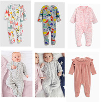 Spot UK Imports NEXT Baby baby autumn winter plus suede thickened knitted coral suede one-piece outsuit