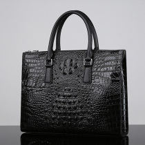 Crocodile pattern leather bag mens bag new fashion handbag Mens business bag briefcase mens clutch cross section hand carry