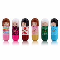 POPFEEL 1pc Cartoon Doll Moisturizing Lip Balm Korean Cosmet
