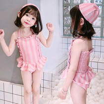 Korean 2023 new children's jumpsuit in a pool beach girl swimsuit