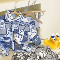 Children Shirt Nicole Family Autumn New Pint Boy Girl Handsome Shirt Baby Foreign Air Turn 100 Hitch Blouse Tide