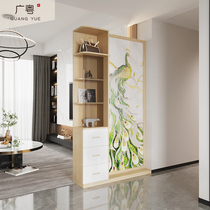 New Chinese partition Screen cabinet Shielded Living Room Bedroom bedroom Xuaneng cabinet modern minimalist solid wood screen shelve Peacock