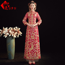 Xiuhe clothing 2021 New Dragon and Phoenix coat Chinese style Bride wedding dress Chinese wedding wedding phoenix crown Xiaxia cheongsam summer