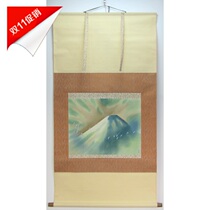 Japanese backflow old calligraphy and painting Qing Dynasty and the Republic of China Daguan silk book Mount Fuji works calligraphy and painting hanging painting calligraphy and painting hand-painted finished products